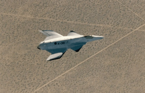 X36 banking over the desert