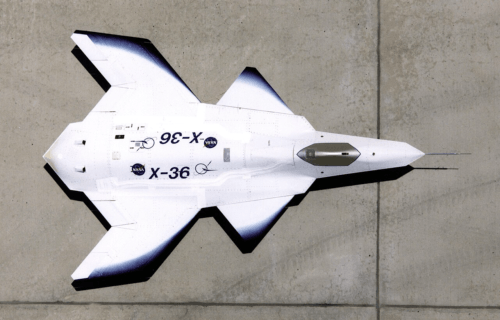 X36 top planform showing aligned stealth edges